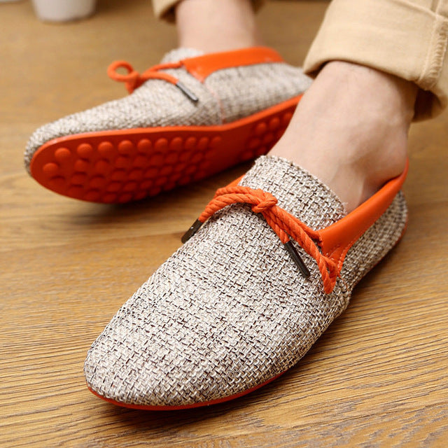 Summer Fashion Weaving Casual Soft Loafer Shoes-unisex-wanahavit-Orange Casual Shoes-6.5-wanahavit