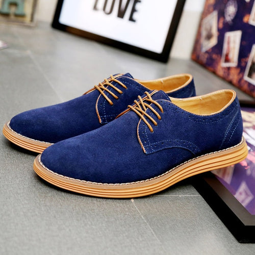 Load image into Gallery viewer, Casual Business Breathable Suede Flats Shoes-men-wanahavit-Blue Casual Shoes-6-wanahavit
