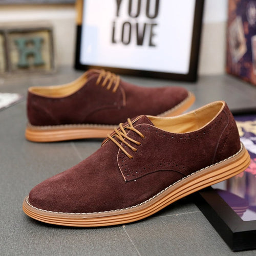 Load image into Gallery viewer, Casual Business Breathable Suede Flats Shoes-men-wanahavit-Brown Casual Shoes-6-wanahavit
