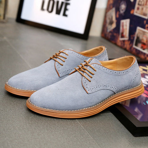 Load image into Gallery viewer, Casual Business Breathable Suede Flats Shoes-men-wanahavit-Grey Casual Shoes-6-wanahavit
