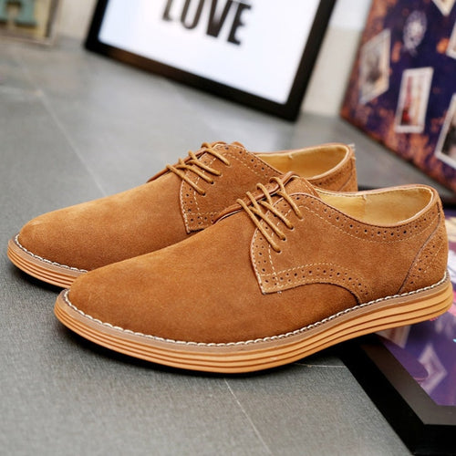 Load image into Gallery viewer, Casual Business Breathable Suede Flats Shoes-men-wanahavit-Khaki Casual Shoes-6-wanahavit
