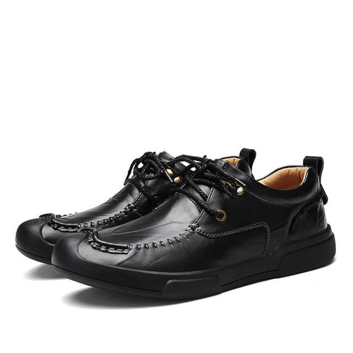 Load image into Gallery viewer, Luxury Genuine Leather Business Casual Shoes-men-wanahavit-Black Shoes Casual-6-wanahavit
