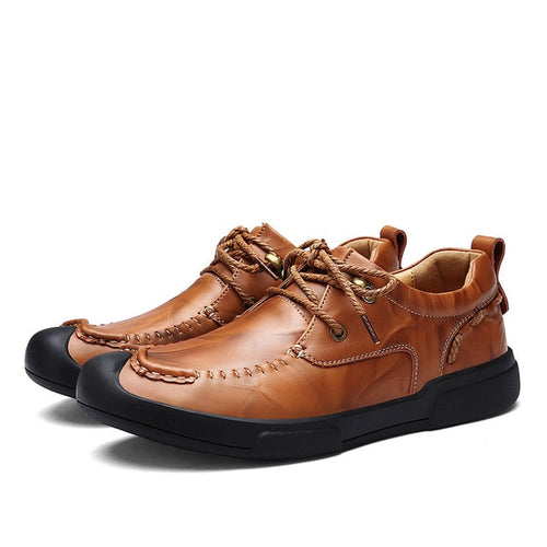 Load image into Gallery viewer, Luxury Genuine Leather Business Casual Shoes-men-wanahavit-Brown Shoes Casual-6-wanahavit
