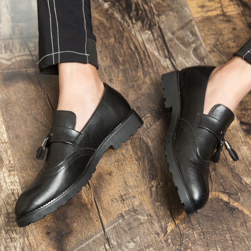 Luxury Artificial Leather With Tassel Slip On Shoes-men-wanahavit-Black Dress Shoes-5.5-wanahavit