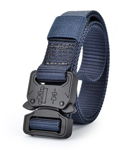 Canvas Military Tactical Sport Belt with Alloy Buckle-men-wanahavit-ZSCM07 Blue-125cm-wanahavit