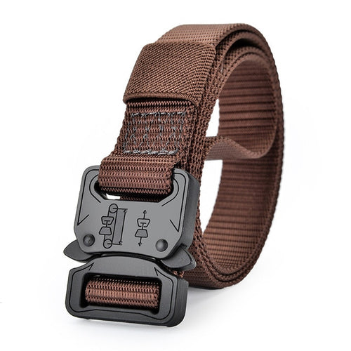 Load image into Gallery viewer, Canvas Military Tactical Sport Belt with Alloy Buckle-men-wanahavit-ZSCM07 Coffee-125cm-wanahavit
