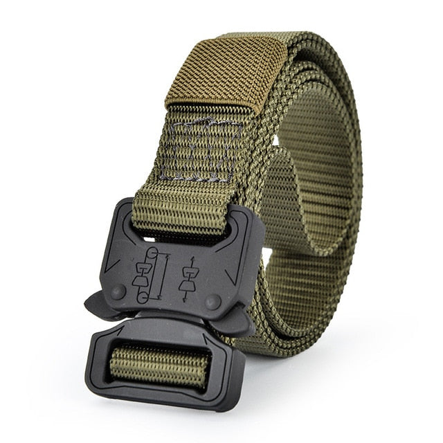 Canvas Military Tactical Sport Belt with Alloy Buckle-men-wanahavit-ZSCM07 Green-125cm-wanahavit