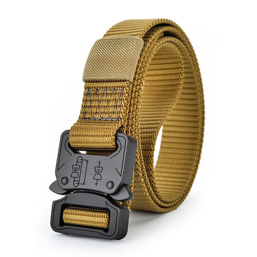 Load image into Gallery viewer, Canvas Military Tactical Sport Belt with Alloy Buckle-men-wanahavit-ZSCM07 Yellow-125cm-wanahavit
