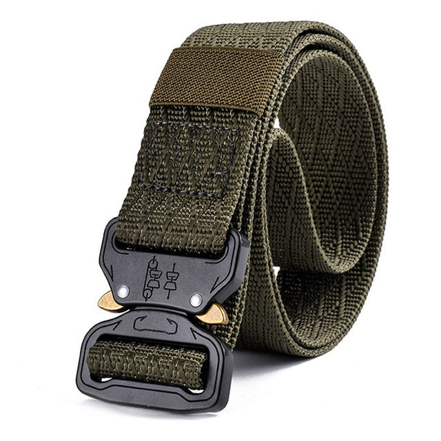 Tactical High Quality Nylon Strap Military Belt-men-wanahavit-ZSCM01 Green-125cm-wanahavit