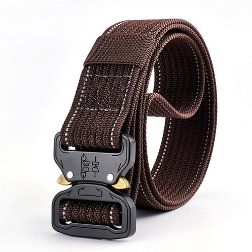 Load image into Gallery viewer, High Quality Tactical Nylon Strap Military Belt-men-wanahavit-ZSCM03 Coffee-125cm-wanahavit
