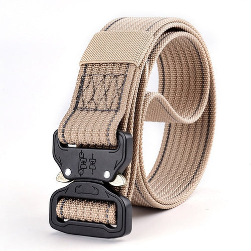 Load image into Gallery viewer, High Quality Tactical Nylon Strap Military Belt-men-wanahavit-ZSCM03 Khaki-125cm-wanahavit
