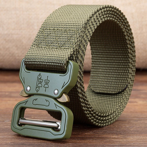 Load image into Gallery viewer, Heavy Duty Tactical Nylon Strap Military Belt-men-wanahavit-YZ01 Green-115CM-wanahavit
