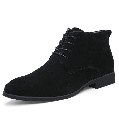 Load image into Gallery viewer, Genuine Leather Breathable High Top Ankle Boots-men-wanahavit-Black Boots-6-wanahavit
