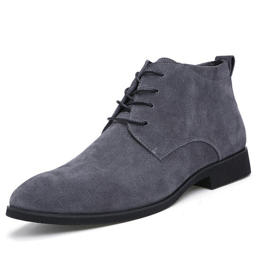 Load image into Gallery viewer, Genuine Leather Breathable High Top Ankle Boots-men-wanahavit-Grey Boots-6-wanahavit
