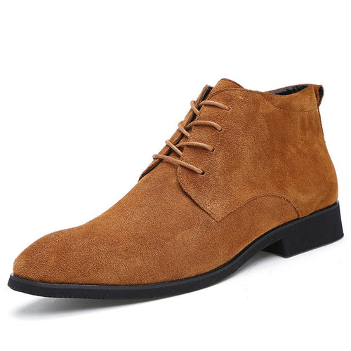 Load image into Gallery viewer, Genuine Leather Breathable High Top Ankle Boots-men-wanahavit-Brown Boots-6-wanahavit
