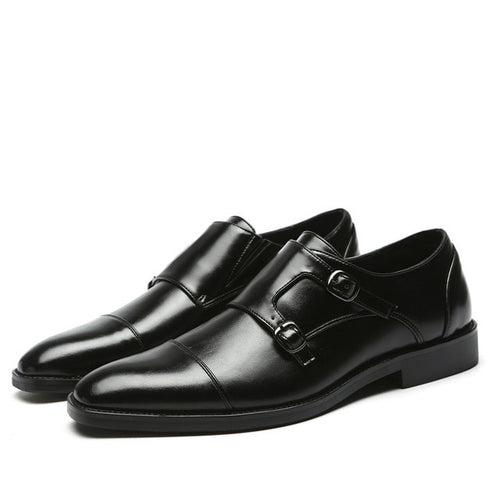 Load image into Gallery viewer, Casual Businessmen Slip On Leather Shoes-men-wanahavit-Black Dress Shoes-11-wanahavit
