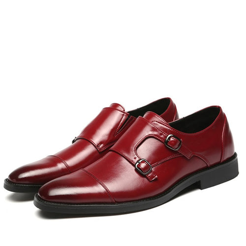 Load image into Gallery viewer, Casual Businessmen Slip On Leather Shoes-men-wanahavit-Red Dress Shoes-11-wanahavit
