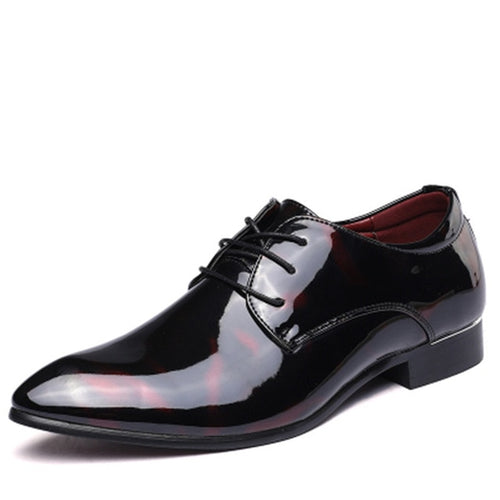 Load image into Gallery viewer, Luxury Leather Oxford Pointed Toe Business Italian Shoes-men-wanahavit-Red Dress Shoes-6-wanahavit
