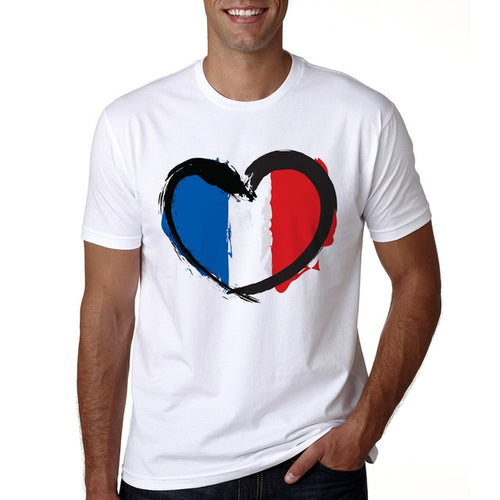 Load image into Gallery viewer, France Flag Printed Matching Couple Tees-unisex-wanahavit-MR84-MSTWH-L-wanahavit
