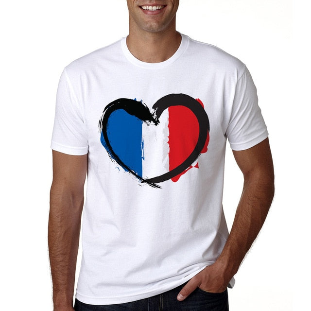 France Flag Printed Matching Couple Tees-unisex-wanahavit-MR84-MSTWH-L-wanahavit