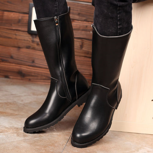 Load image into Gallery viewer, Winter Genuine High Quality Leather Long Boots-men-wanahavit-5.5-wanahavit
