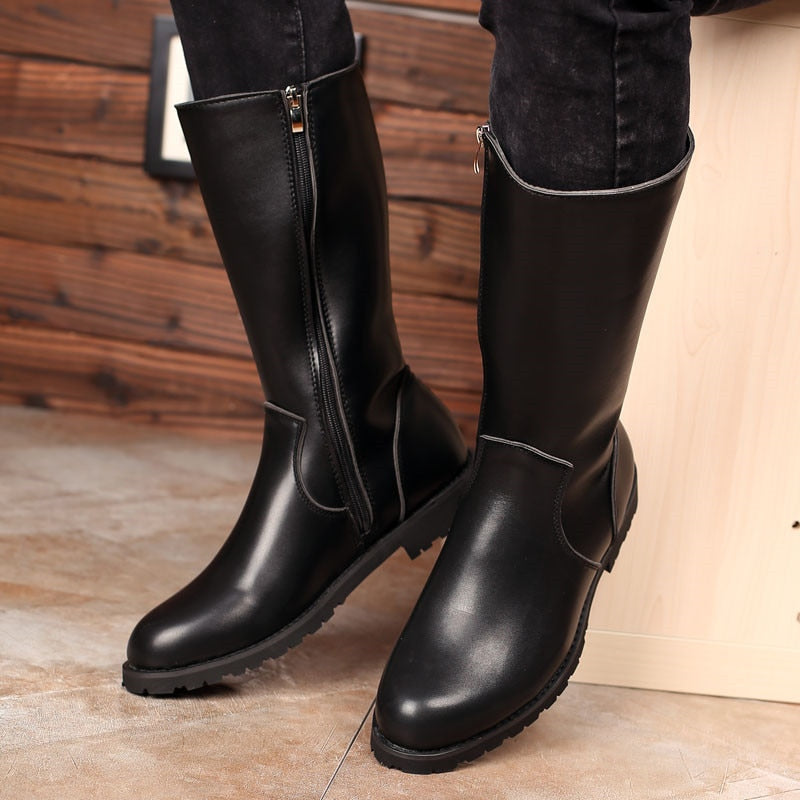 Winter Genuine High Quality Leather Long Boots-men-wanahavit-5.5-wanahavit