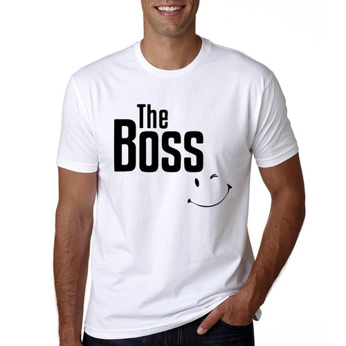 Load image into Gallery viewer, The Real Boss Funny Matching Couple Tees-unisex-wanahavit-MR27-MSTWH-S-wanahavit
