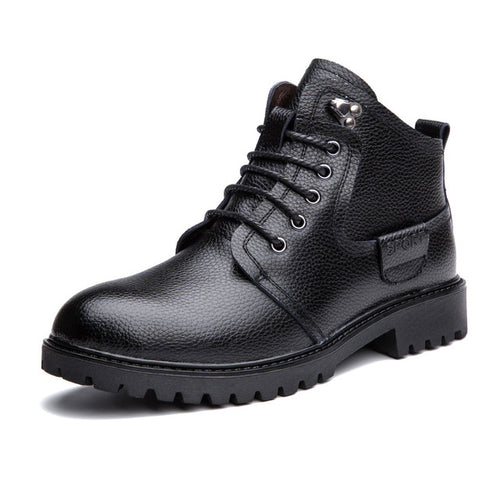 Load image into Gallery viewer, Vintage Style Fashion Lace Up Warm Ankle Boots-men-wanahavit-Black Boots Shoes-6-wanahavit
