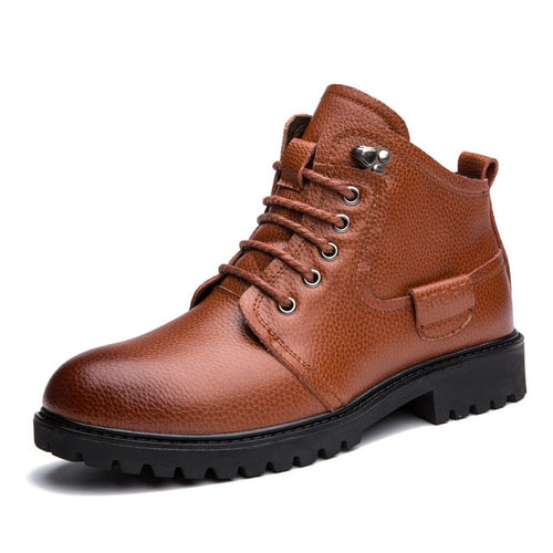 Load image into Gallery viewer, Vintage Style Fashion Lace Up Warm Ankle Boots-men-wanahavit-Brown Boots Shoes-6-wanahavit
