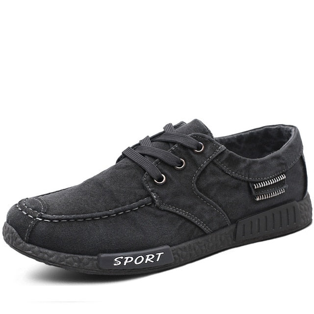 Breathable Denim Canvas Lace Up Sneaker Shoes-men-wanahavit-Grey Sneakers-6-wanahavit