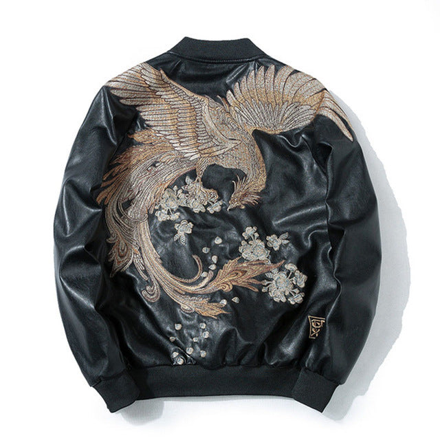 Phoenix Embroidery Hooded Pullover Sweatshirt-unisex-wanahavit-black gold-M-wanahavit