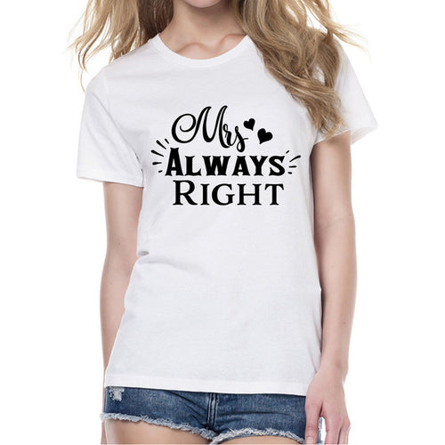 Load image into Gallery viewer, Mr Right &amp; Mrs Always Right Funny Couple Tees-unisex-wanahavit-FD54-FSTWH-L-wanahavit
