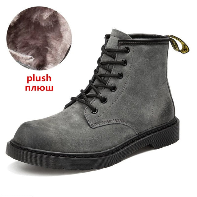 Genuine Leather Waterproof Warm Plush Ankle Boots-men-wanahavit-Plush gray-11-wanahavit