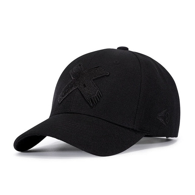 Hip Hop Cap X Embroidery Baseball Snapback Cap-unisex-wanahavit-black-Adjustable-wanahavit