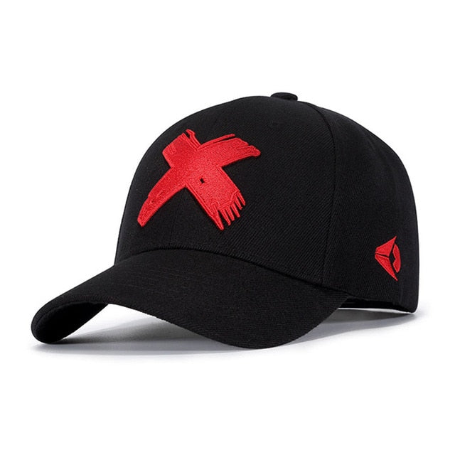 Hip Hop Cap X Embroidery Baseball Snapback Cap-unisex-wanahavit-red-Adjustable-wanahavit