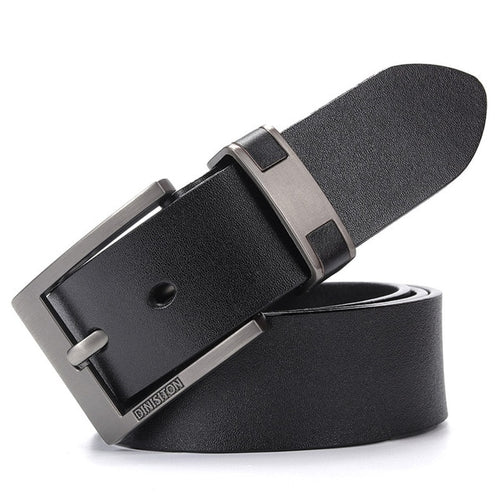 Load image into Gallery viewer, Luxury Cow Genuine Leather Alloy Buckle Belts-men-wanahavit-DS801 Black-100cm-wanahavit
