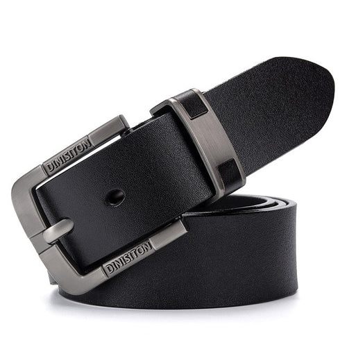 Load image into Gallery viewer, Luxury Cow Genuine Leather Alloy Buckle Belts-men-wanahavit-DS802 Black-100cm-wanahavit
