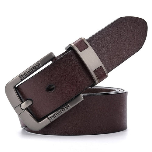 Load image into Gallery viewer, Luxury Cow Genuine Leather Alloy Buckle Belts-men-wanahavit-DS802 Coffee-100cm-wanahavit
