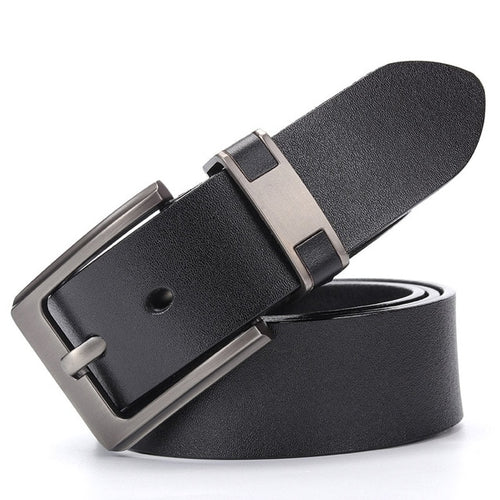 Load image into Gallery viewer, Luxury Cow Genuine Leather Alloy Buckle Belts-men-wanahavit-DS803 Black-100cm-wanahavit
