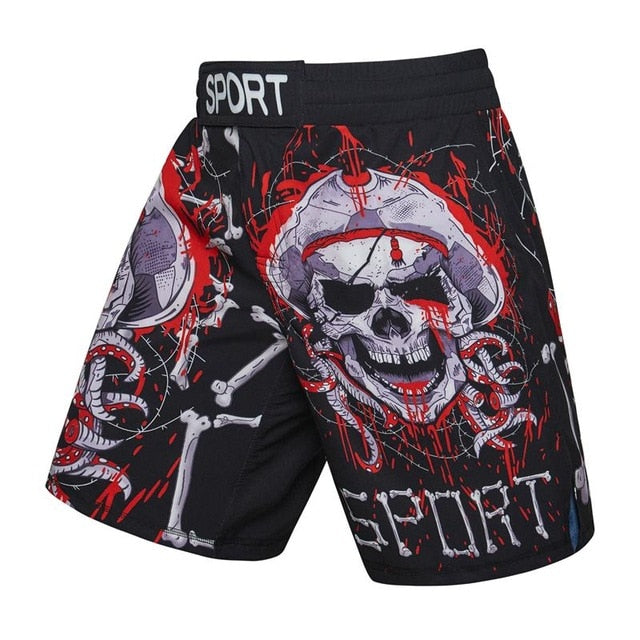 MMA 3D Skull Printed Breathable Shorts-men fitness-wanahavit-5-M-wanahavit