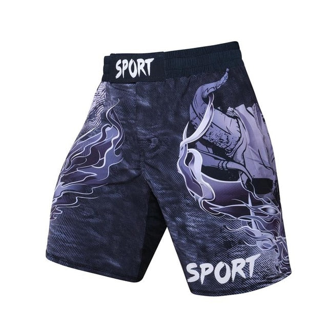 MMA Warrior Printed Breathable Shorts-men fitness-wanahavit-3-M-wanahavit