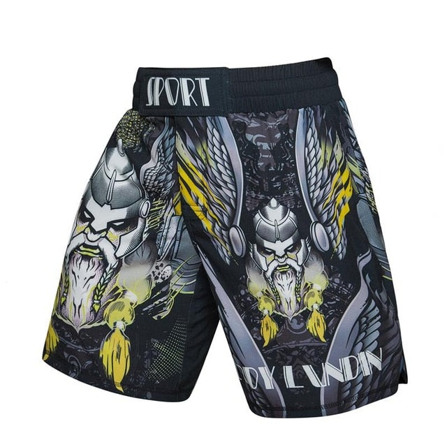 MMA Warrior Printed Breathable Shorts-men fitness-wanahavit-4-M-wanahavit