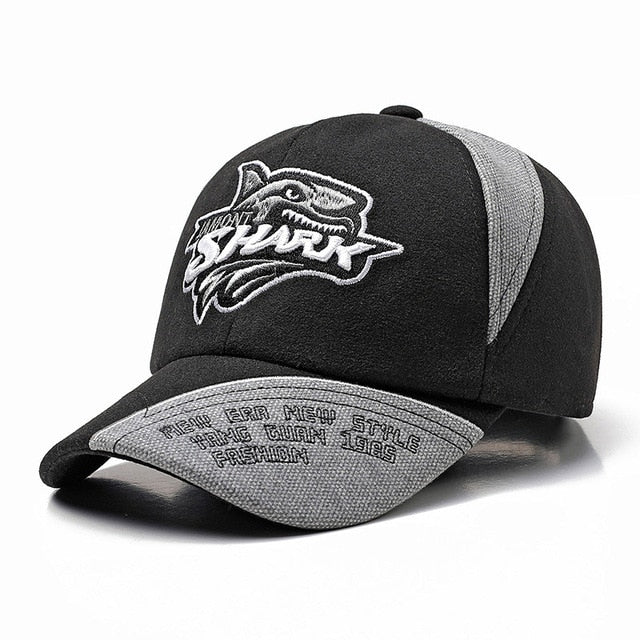 Jamont Graphic Shark Embroidered Baseball Cap-unisex-wanahavit-Gray Black-52-56cm-wanahavit