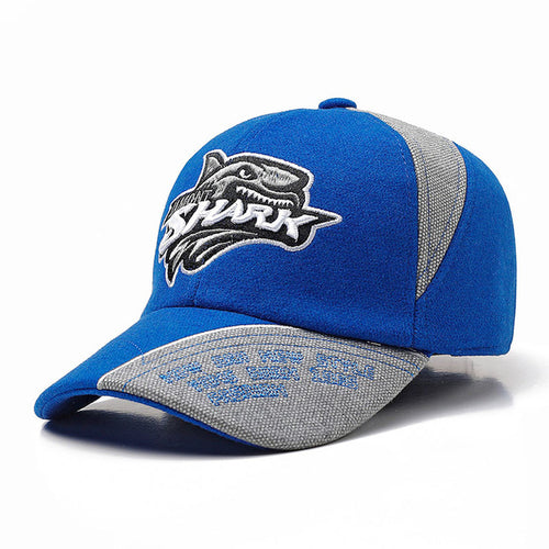 Load image into Gallery viewer, Jamont Graphic Shark Embroidered Baseball Cap-unisex-wanahavit-Gray Blue-52-56cm-wanahavit
