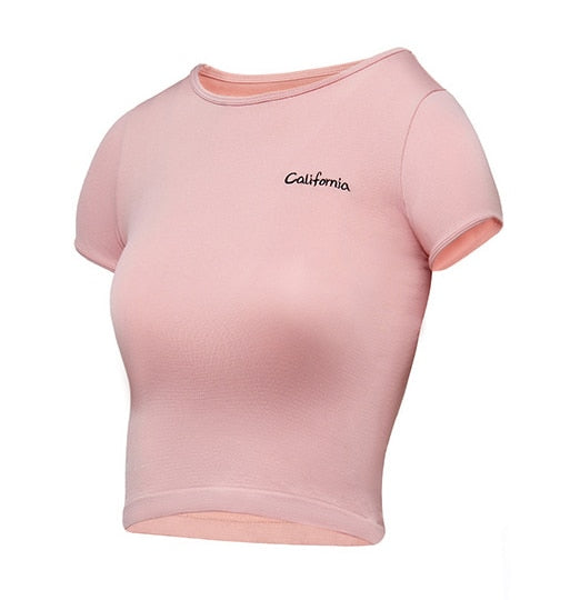 Breathable Sport Tank Crop Top Fitness Shirt-women fitness-wanahavit-pink-L-wanahavit