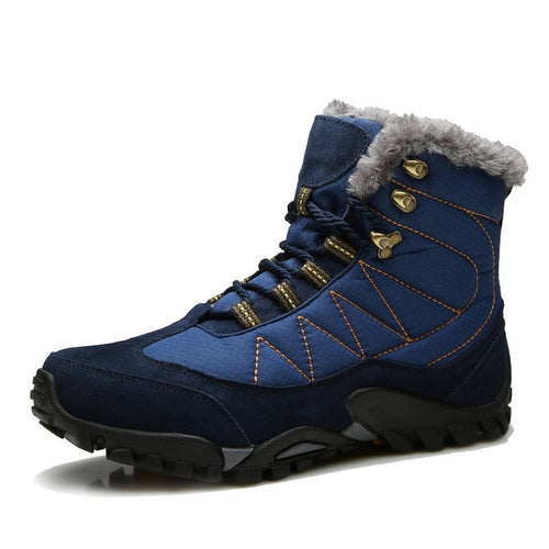Load image into Gallery viewer, Winter Waterproof Warm Fur Plush Snow Ankle Boots-men-wanahavit-Blue Snow Boots-6-wanahavit
