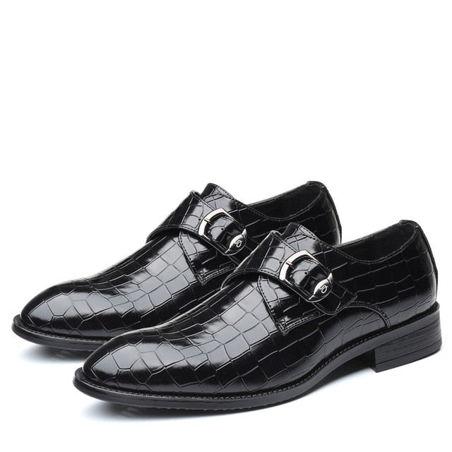 Reptilian Skin Textured Formal Luxury Leather Shoes-men-wanahavit-Black Leather Shoes-6-wanahavit