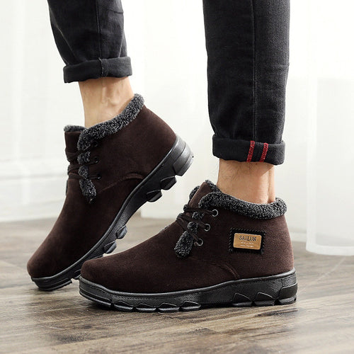 Load image into Gallery viewer, Winter Warm Plush Fashion Casual Ankle Boots with Fur-men-wanahavit-Brown-6-wanahavit
