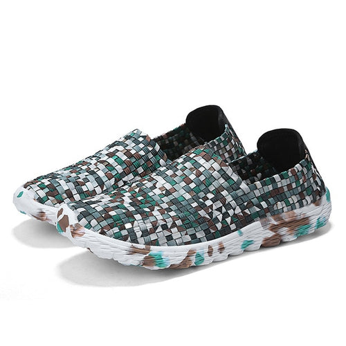 Load image into Gallery viewer, Comfortable Woven Breathable Sneakers-unisex-wanahavit-Green Sneakers-6-wanahavit
