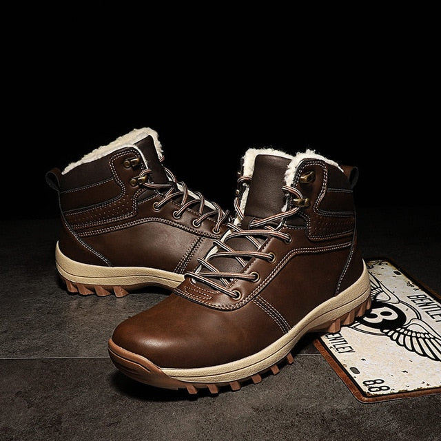 High Quality Genuine Leather Winter Waterproof Ankle Boots-men-wanahavit-Brown Boots-6.5-wanahavit